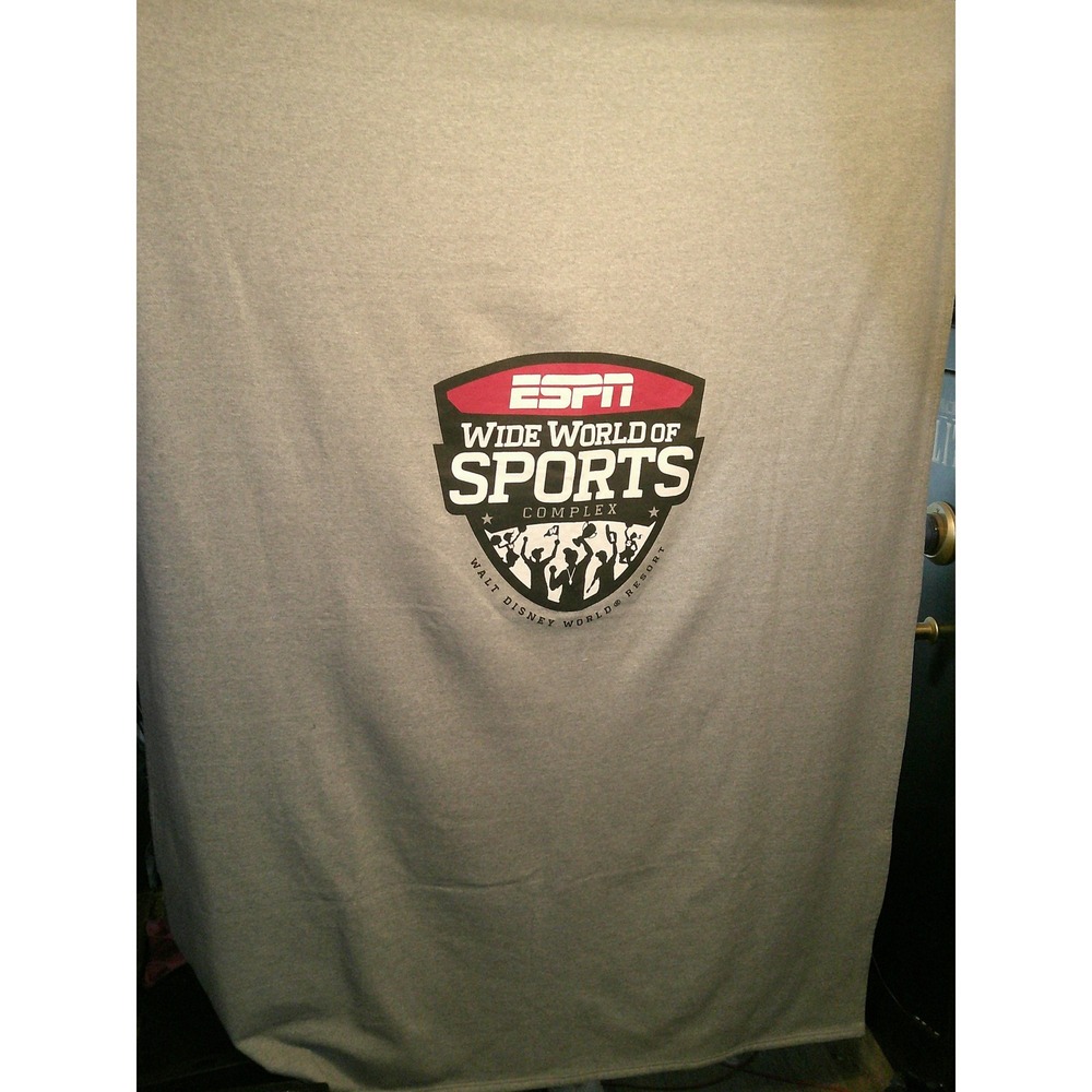 Vintage ESPN Wide World of Sports‎ T-Shirt Walt Disney Resort Complex Gray 75x54